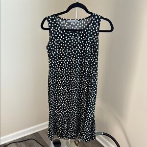 Danny & Nicole Black and White Polka Dot Midi Dress